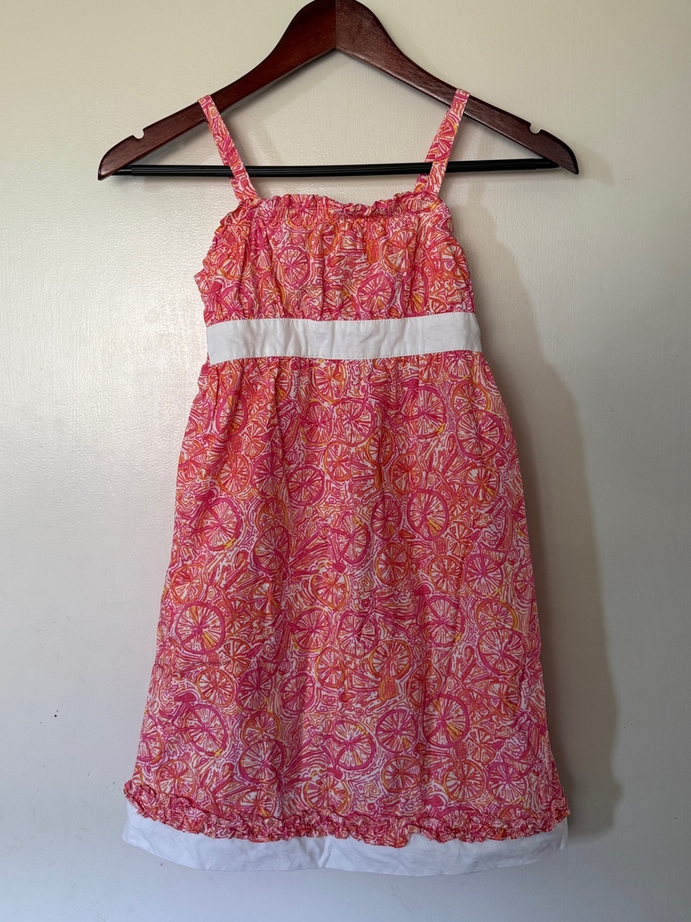 Lilly Pulitzer Pink & Orange Citrus Print Sundress with White Trim